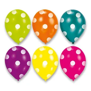 Dots felfújható lufi 6 db, színkeverék